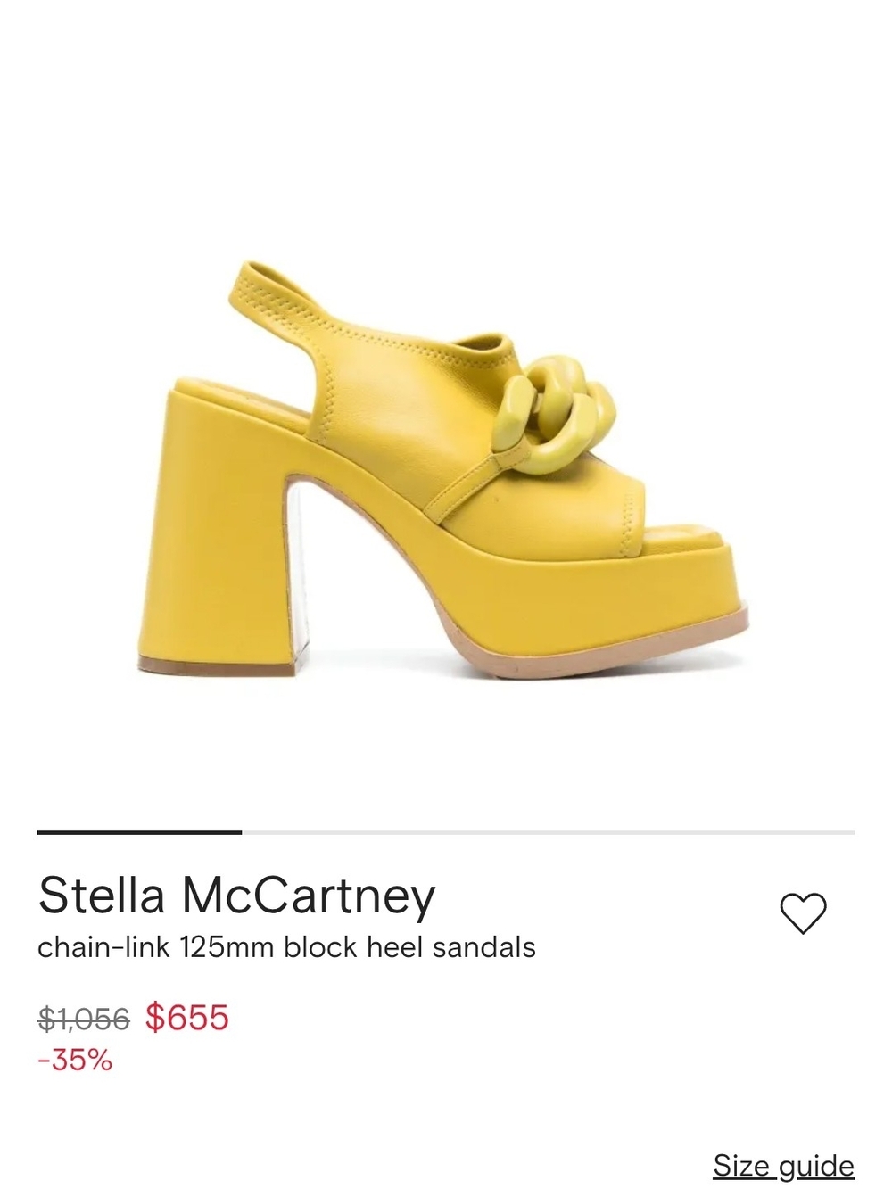 Stella McCartney Yellow Platform Chain-Link Slingback Heels - Picture 8 of 8